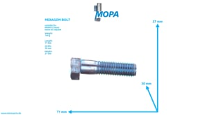 HEXAGON BOLT - 01111992 suitable for MWM & Deutz engines