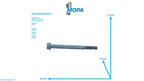 HEX FLANGE BOLT - 06032168316 suitable for MAN D-engines HEX FLANGE BOLT - 06032168316 suitable for MAN D-engines