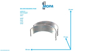 BIG END BEARING PAIR - 51024106518 suitable for MAN D engines