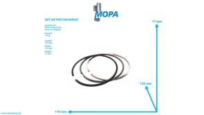 SET OF PISTON RINGS - 51025037002 suitable for MAN D engines