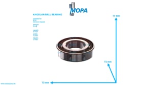 ANGULAR BALL BEARING - 0009813527 suitable for MTU engines ANGULAR BALL BEARING - 0009813527 suitable for MTU engines