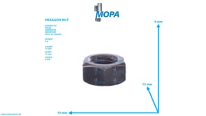 HEXAGON NUT - 01112824 suitable for Deutz engines