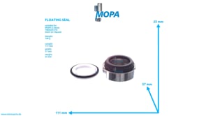 FLOATING SEAL - 12302966 suitable for MWM & Deutz engines