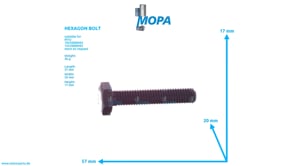 HEXAGON BOLT - 000000001042 suitable for MTU engines