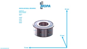ANGULAR BALL BEARING - 06314807675 suitable for MAN D-engines
