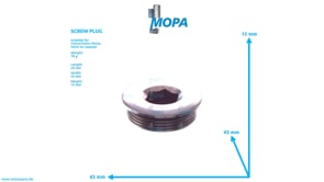 VERSCHLUSSSCHRAUBE - 467365 passend für Volvo/Volvo Penta Motoren