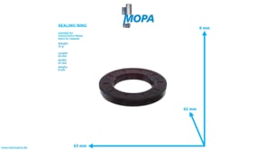 SEALING RING - 958860 suitable for Volvo/Volvo Penta engines