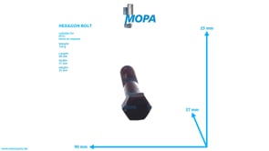 HEXAGON BOLT - 000931016036 suitable for MTU engines