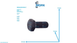 HEXAGON BOLT - 01112308 suitable for Deutz engines