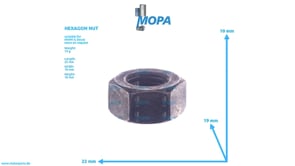 HEXAGON NUT - 01135926 suitable for MWM & Deutz engines