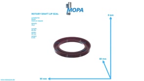 ROTARY SHAFT LIP SEAL - 01151126 suitable for Deutz engines