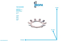 TAB WASHER - 51908010076 suitable for MAN D engines