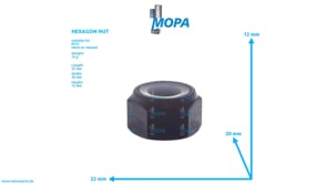 HEXAGON NUT - 7000850072 suitable for MTU engines
