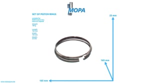 SET OF PISTON RINGS - 51025030749SATZ suitable for MAN D engines