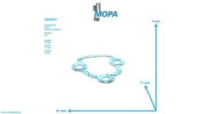 GASKET - 5322030080 suitable for MTU engines
