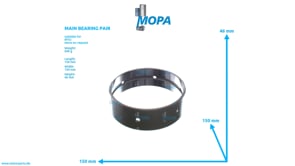 MAIN BEARING PAIR - 5550330130 suitable for MTU engines