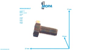 HEXAGON BOLT - 01112405 suitable for Deutz engines