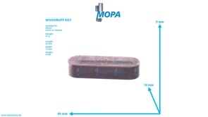 WOODRUFF KEY - 01118130 suitable for Deutz engines
