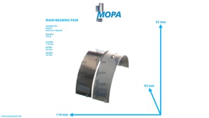 MAIN BEARING PAIR - 02931079 suitable for Deutz engines