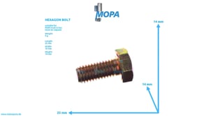 HEXAGON BOLT - 06012843112 suitable for MAN D engines