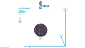 HEX FLANGE BOLT - 06032158305 suitable for MAN D engines