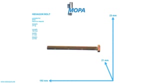 HEXAGON BOLT - 000000000360 suitable for MTU engines
