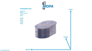 WOODRUFF KEY - 01118125 suitable for Deutz engines