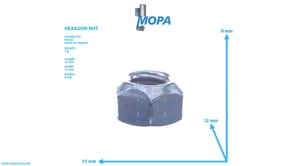 HEXAGON NUT - 01164582 suitable for Deutz engines