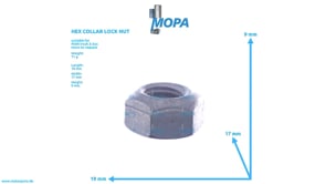 HEX COLLAR LOCK NUT - 06112400406 suitable for MAN D engines