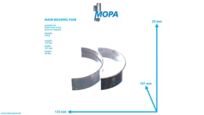 MAIN BEARING PAIR - 51011136141 suitable for MAN D engines