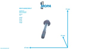 HEX FLANGE BOLT - 06032168312 suitable for MAN D-engines
