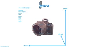 COOLANT ELBOW - 51063020509 suitable for MAN D-engines