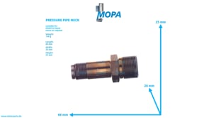PRESSURE PIPE NECK - 03323100 suitable for MWM & Deutz engines PRESSURE PIPE NECK - 03323100 suitable for MWM & Deutz engines