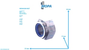 HEXAGON NUT - 5110250072 suitable for MTU engines