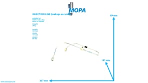 INJECTION LINE (leakage secured) - 51103020886 suitable for MAN D-engines