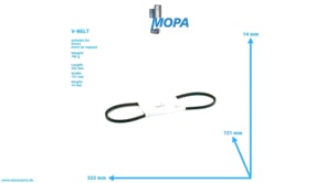 V-BELT - 01168325 suitable for Deutz engines