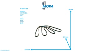 V-BELT SET - 01175939 suitable for MWM & Deutz engines