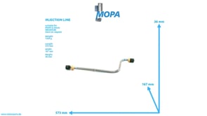 HIGH PRESSURE PIPE (leakage secured) - 02046357 suitable for MWM & Deutz engines