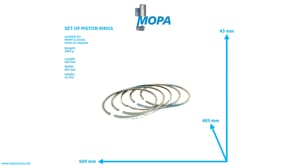 SET OF PISTON RINGS - 04042978 suitable for MWM & Deutz engines