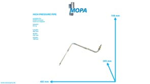 HIGH PRESSURE PIPE - 04078889 suitable for MWM & Deutz engines HIGH PRESSURE PIPE - 04078889 suitable for MWM & Deutz engines