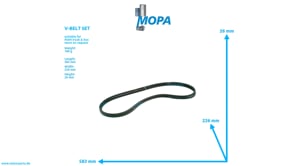 V-BELT SET - 06580731402 suitable for MAN D engines