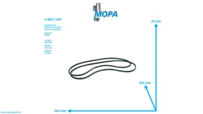 V-BELT SET - 06580732472 suitable for MAN D-engines