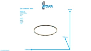 OIL CONTROL RING - 12136698 suitable for MWM & Deutz engines