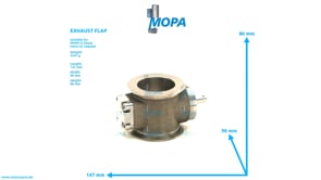 EXHAUST FLAP - 12454596 suitable for MWM & Deutz engines