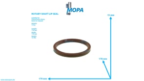 ROTARY SHAFT LIP SEAL - 20441697 suitable for Volvo/Volvo Penta engines