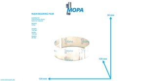 MAIN BEARING PAIR - 270449 suitable for Volvo/Volvo Penta engines