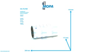 OIL FILTER - 3831485 suitable for Volvo/Volvo Penta engines