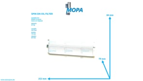 SPIN-ON OIL FILTER - 40000389 suitable for MWM & Deutz engines SPIN-ON OIL FILTER - 40000389 suitable for MWM & Deutz engines