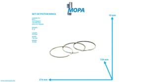 SET OF PISTON RINGS - 4220300124 suitable for MTU engines SET OF PISTON RINGS - 4220300124 suitable for MTU engines