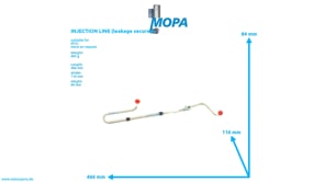 INJECTION LINE (leakage secured) - 5060702033 suitable for MTU engines INJECTION LINE (leakage secured) - 5060702033 suitable for MTU engines